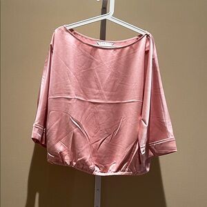 Trina Turk Pink Satin Blouse